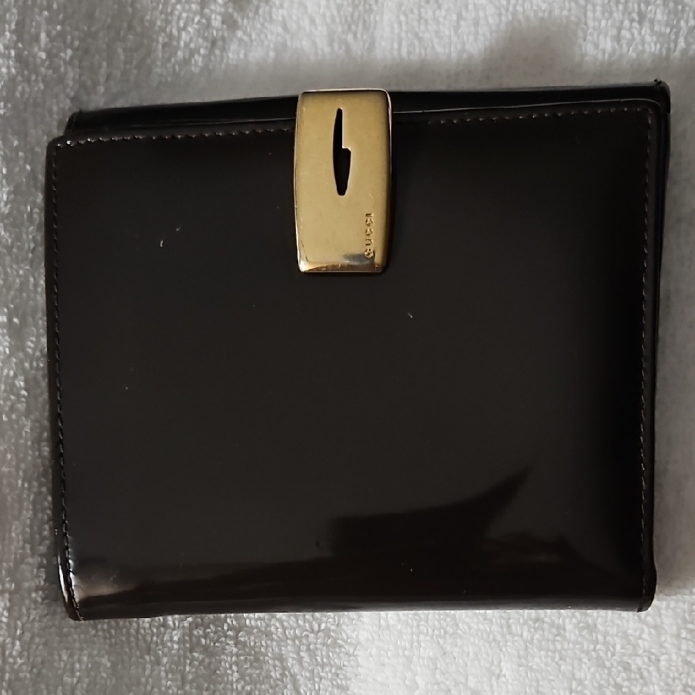Gucci Brown Wallet with Gold Clasp - Men/Women